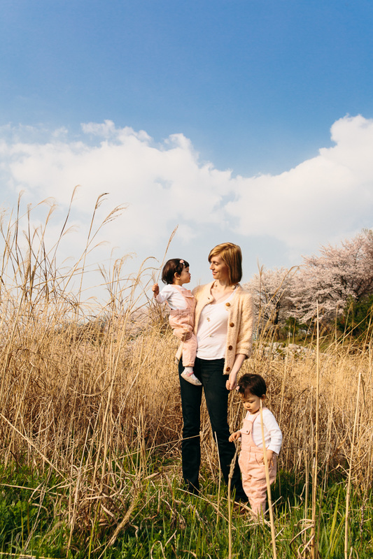 Family portrait in Tokyo field
