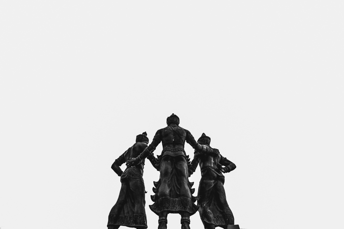 three kings statue Chiang Mai, Thailand