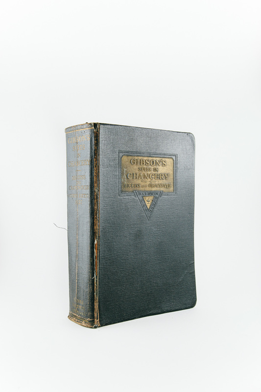 worn book of Gibson's suits in Chancery