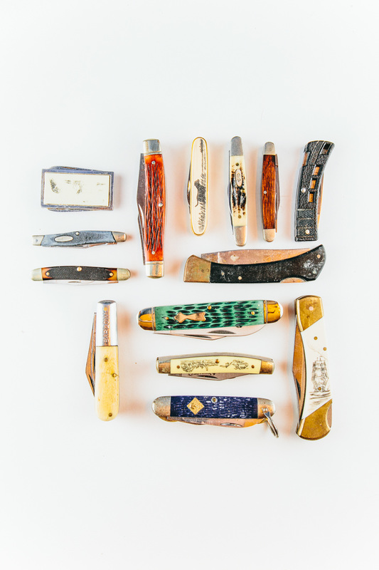 collection of heirloom pocketknives 