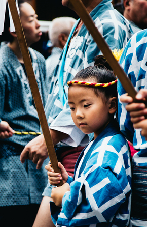 portrait of young Shinto girl