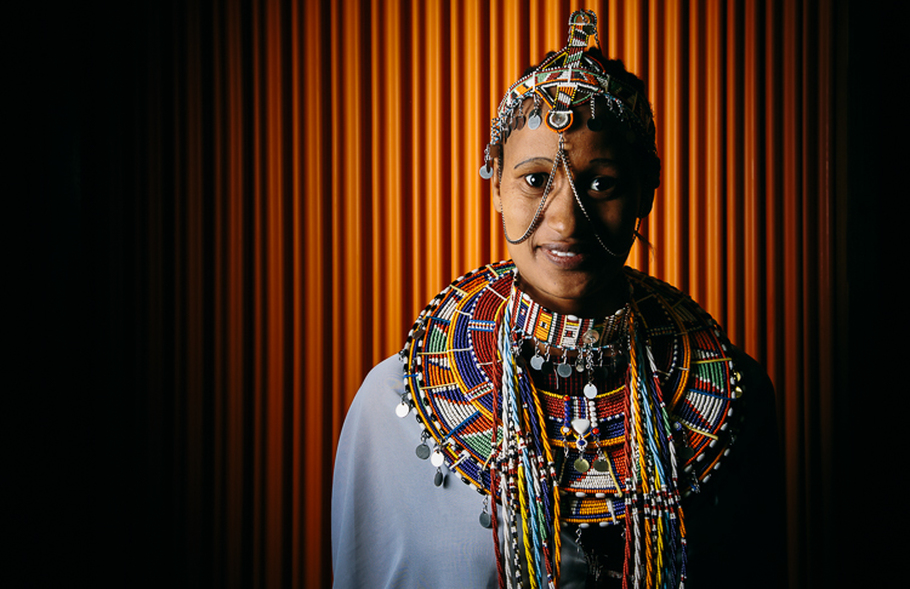 Maasai woman smiling