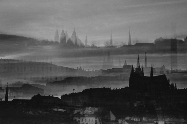 multiple exposure of Prague