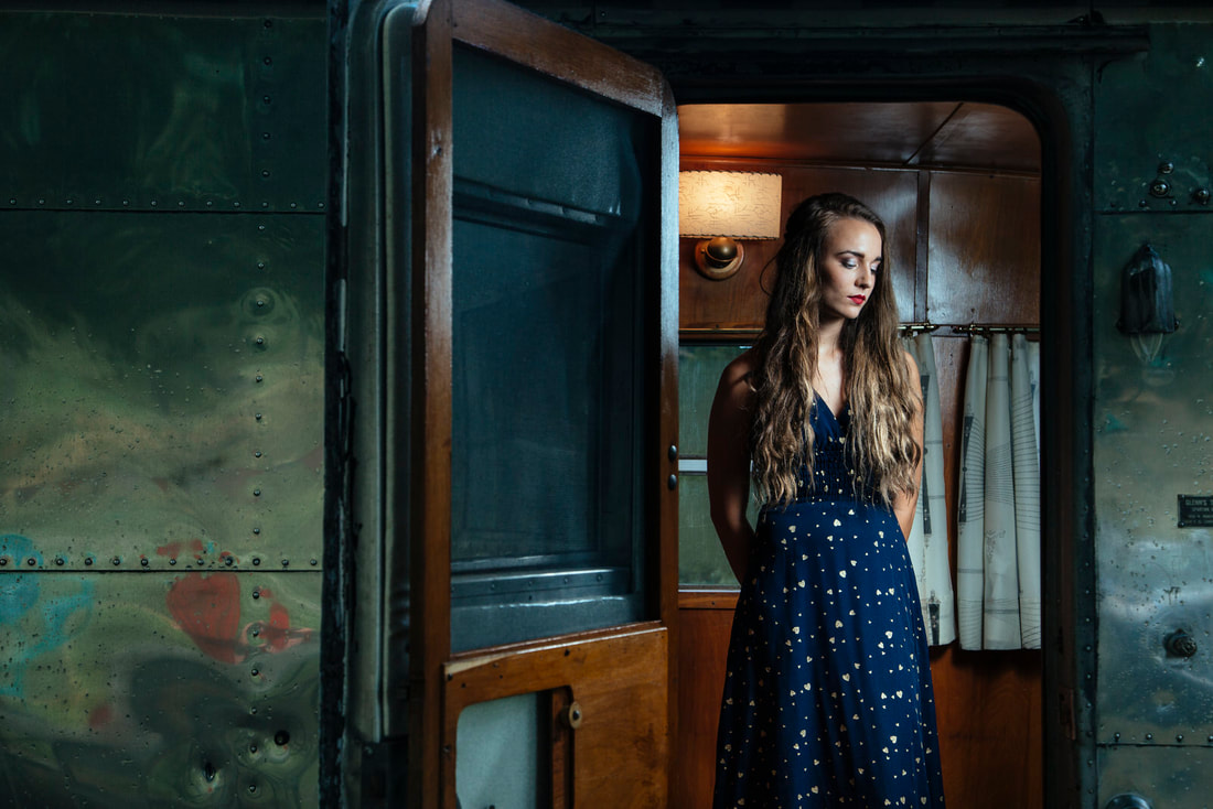 moody portrait in airstream