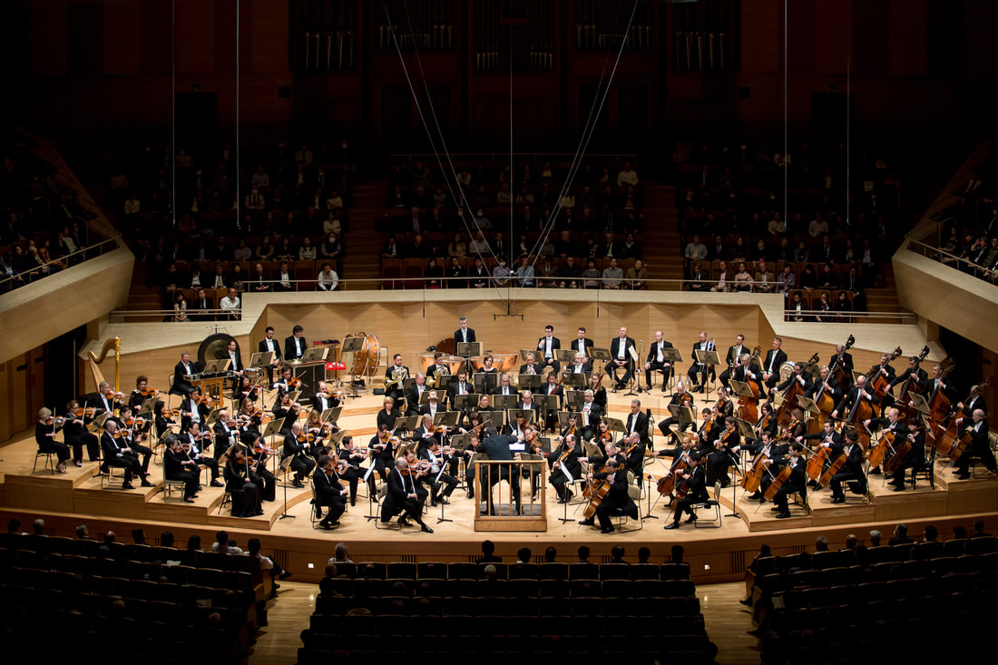 Boston Symphony Orchestra on stage