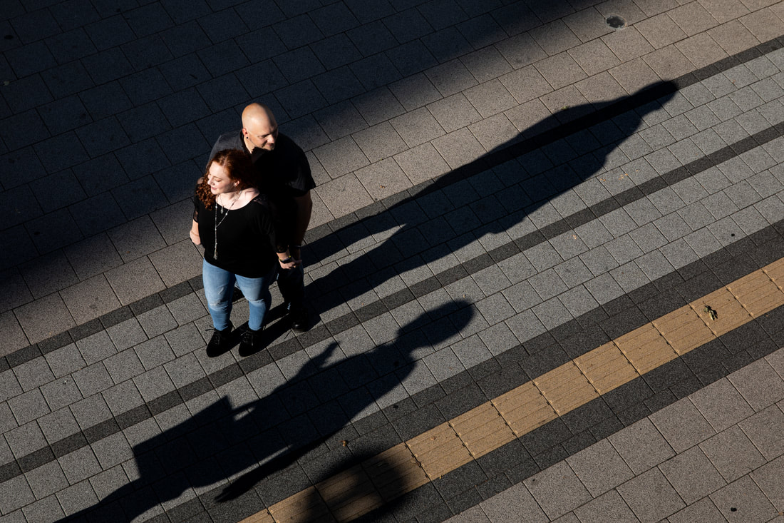 long shadows and couple