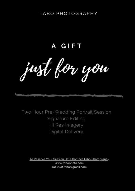 Digital portrait photography gift certificate example