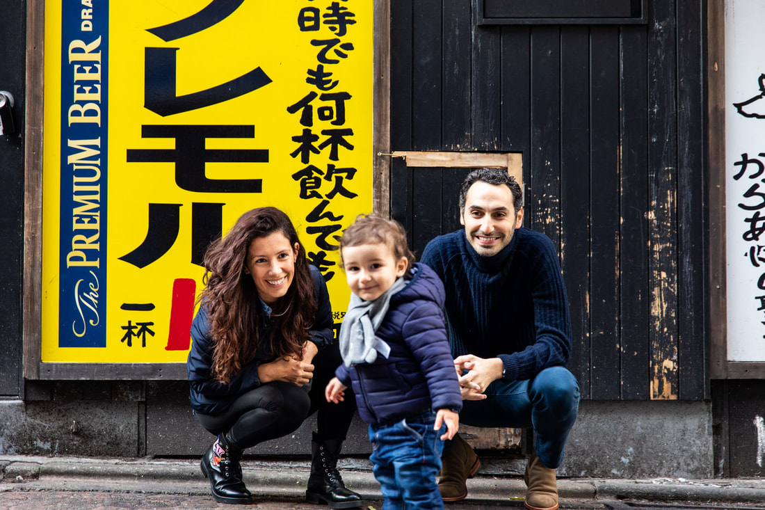 family photo in Shibuya