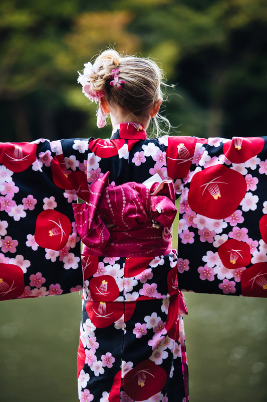 Back of Lilly-Rose's kimono