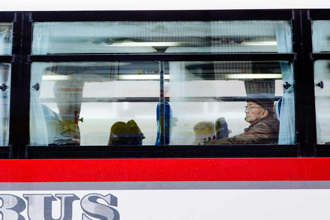 old man on bus