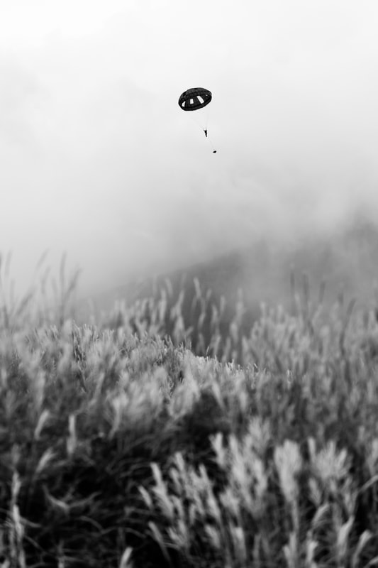 paratrooper jumping