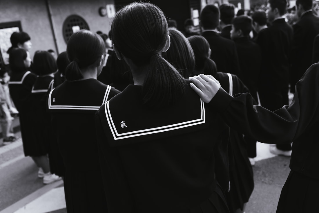 schoolgirls in Japan