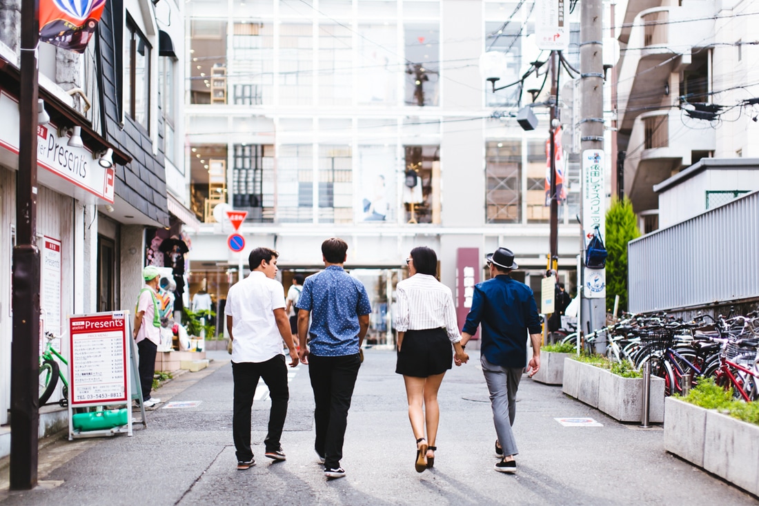 Family lifestyle portrait in Tokyo