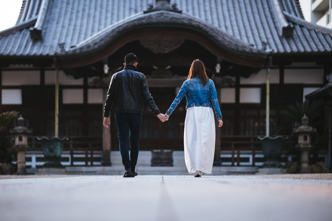 Couple at temple